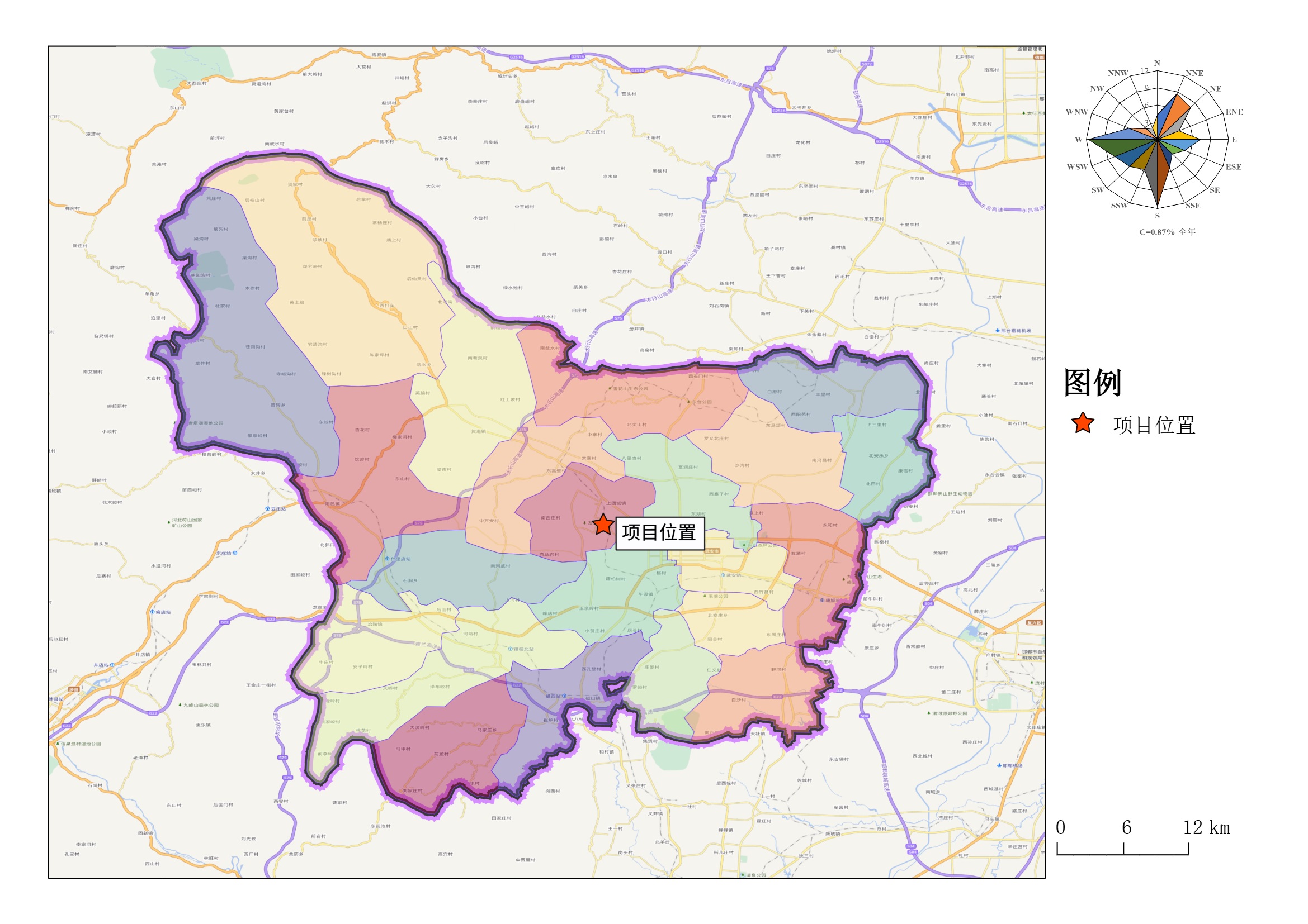 邯郸项目地理位置图